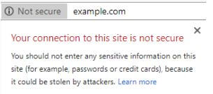 site security warning