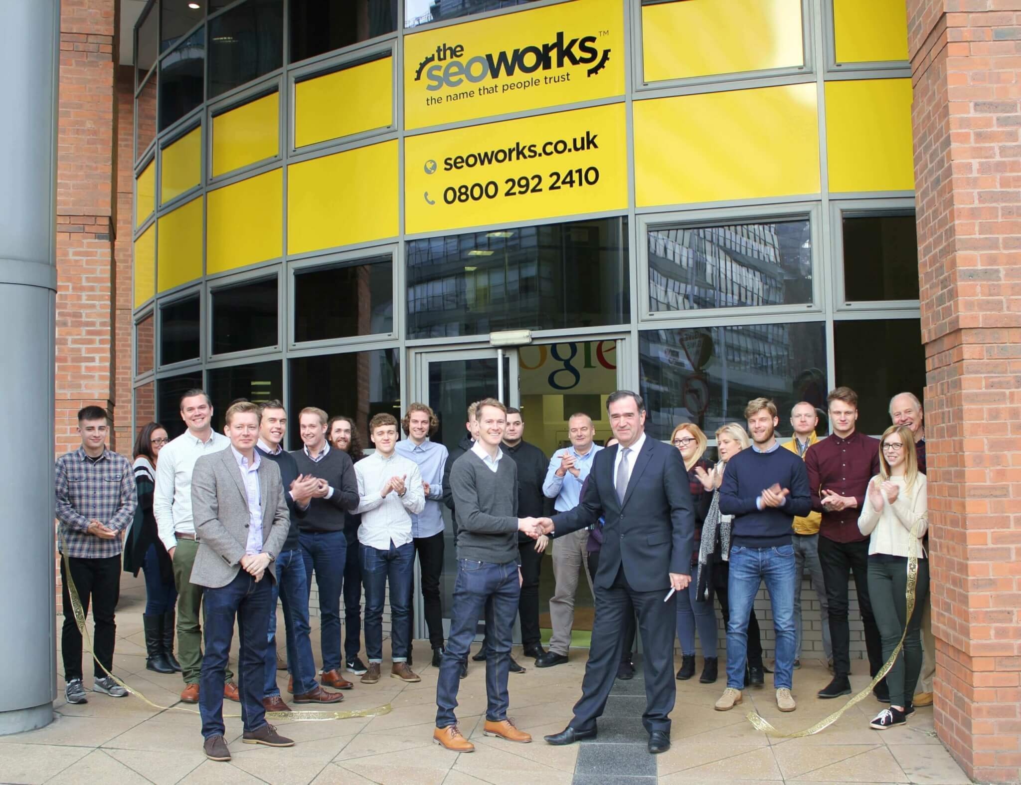 The SEO Works stood outside their old office building