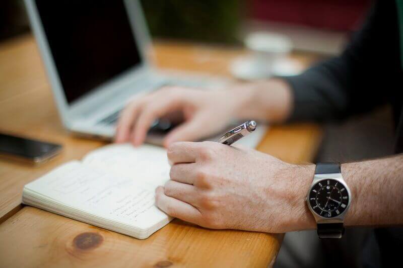Planning long form content in a notebook