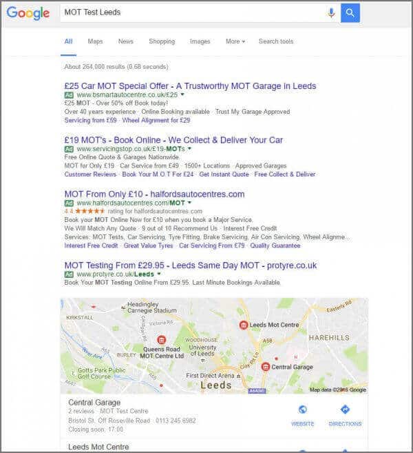SERP Example