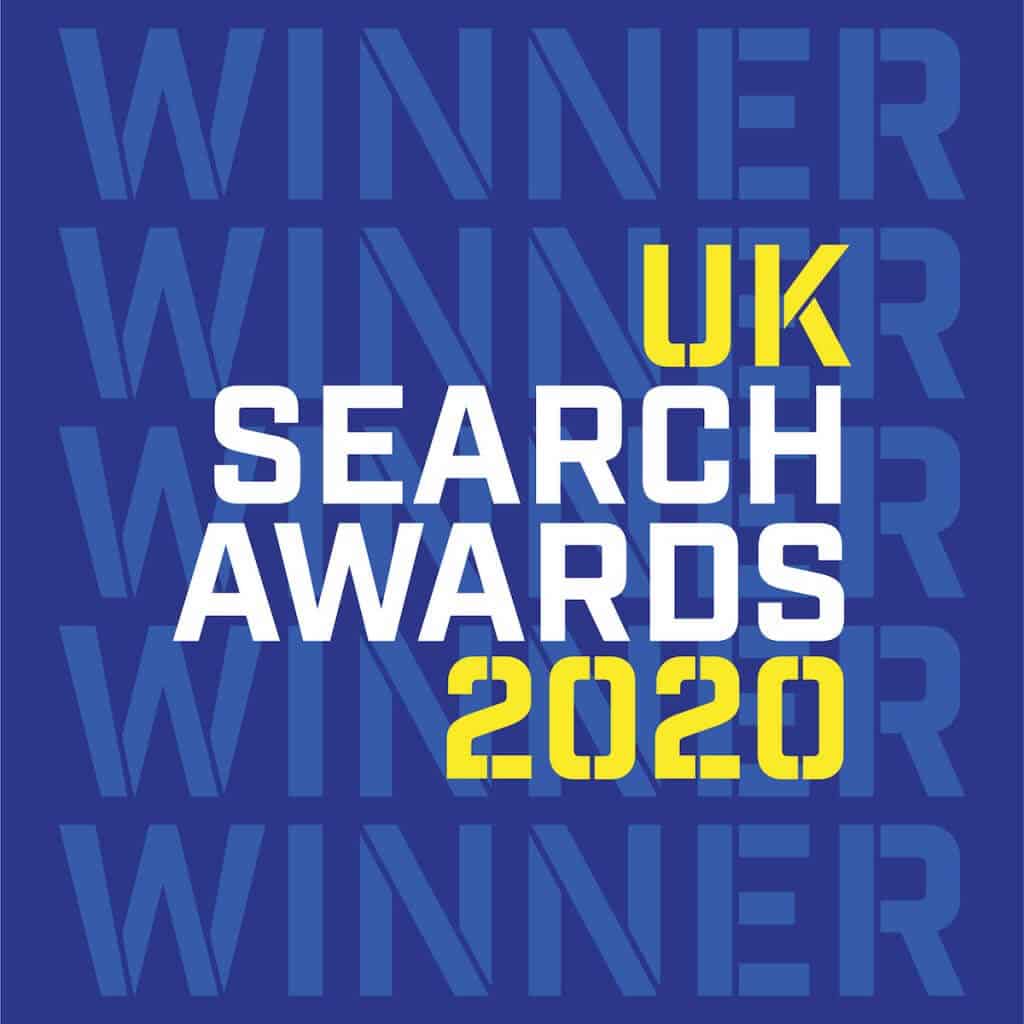 uk search awards 2020 winner logo
