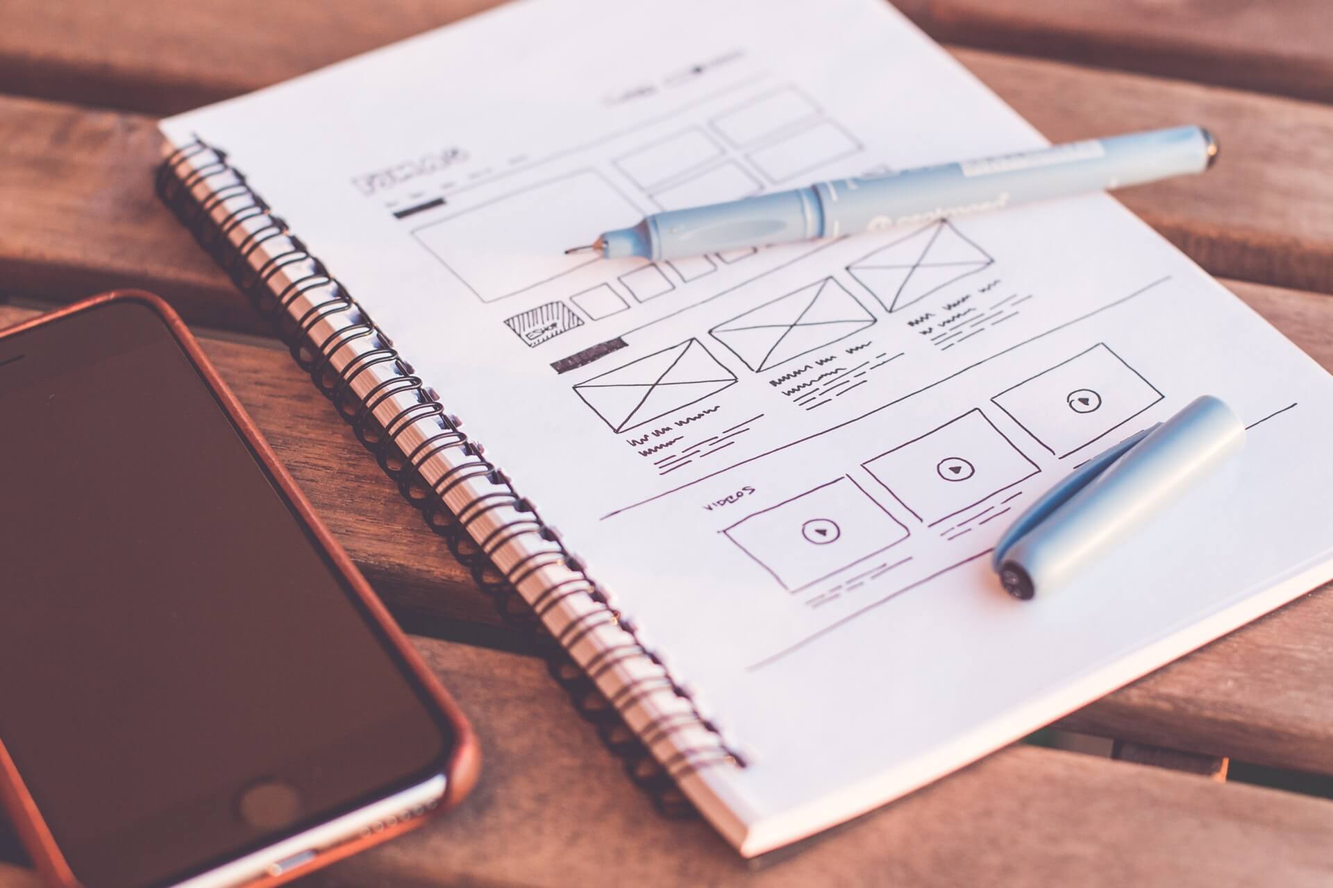 Web design services - wireframing example