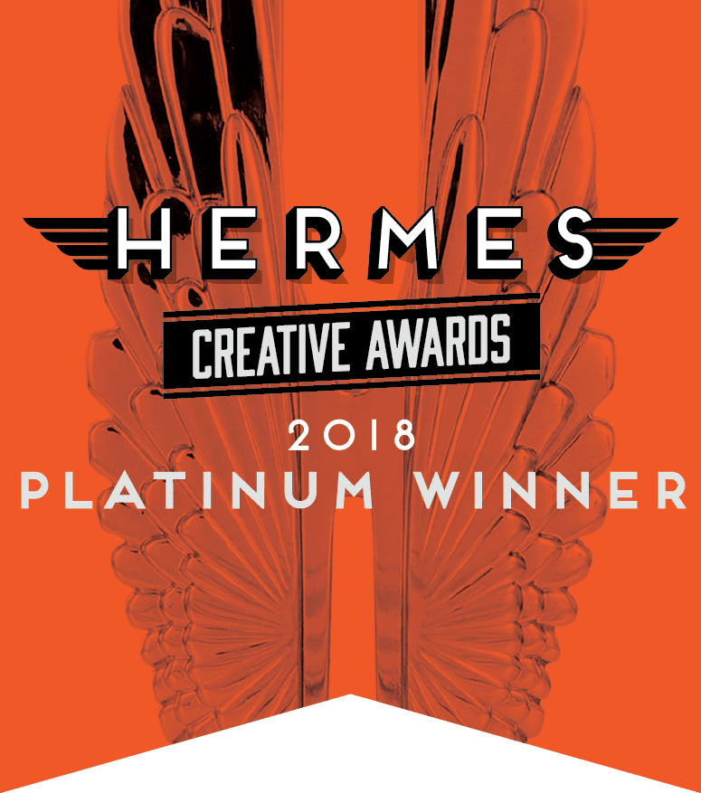 hermes creative awards 2018 platinum winner logo