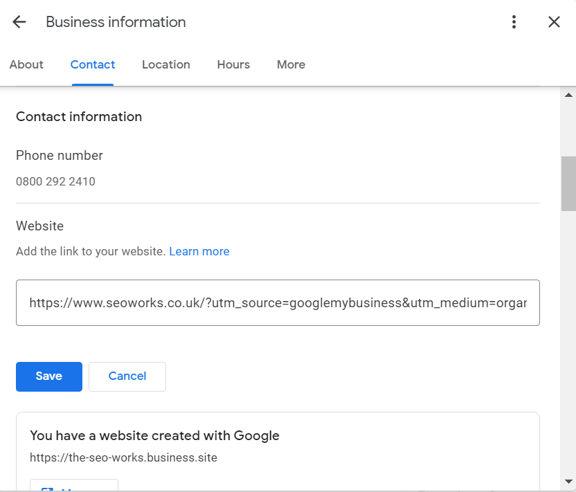 image of adding a UTM code