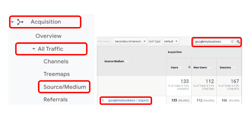 image of google analytics settings