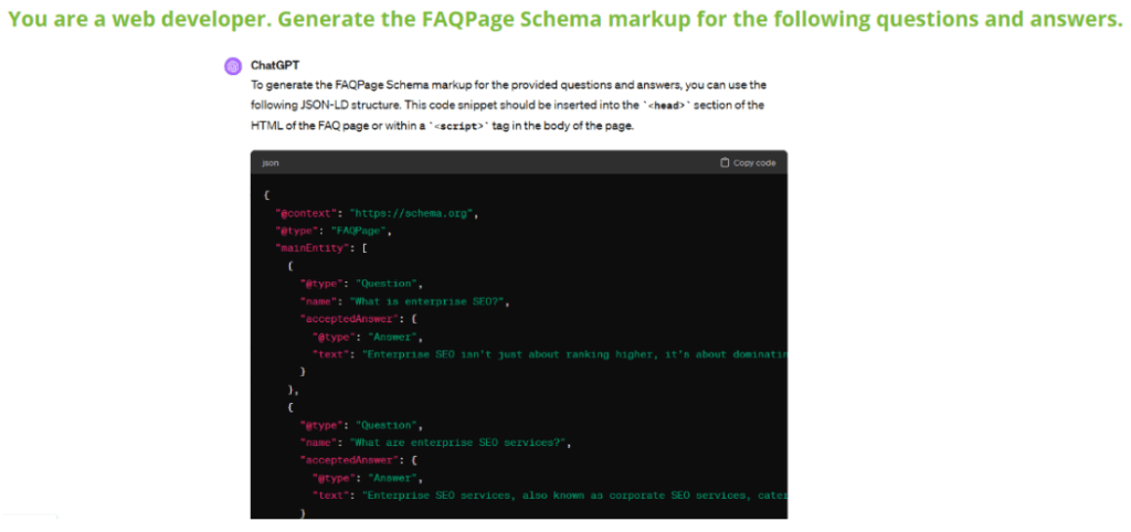 SEO AI for schema markup