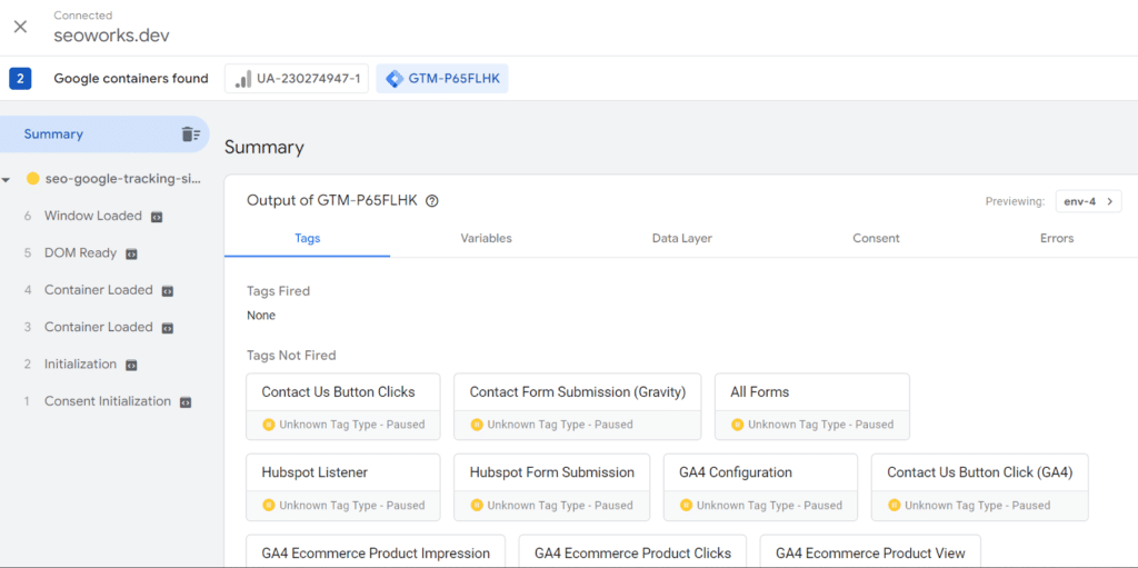 How to set up button click tracking (screenshot step 1)