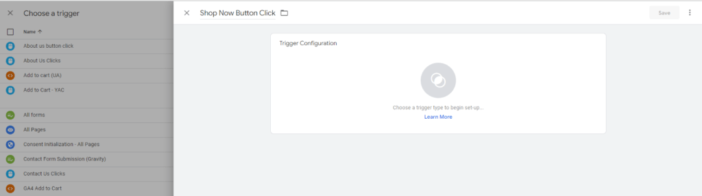How to set up button click tracking (screenshot step 6)