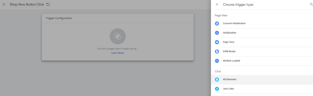 How to set up button click tracking (screenshot step 7)