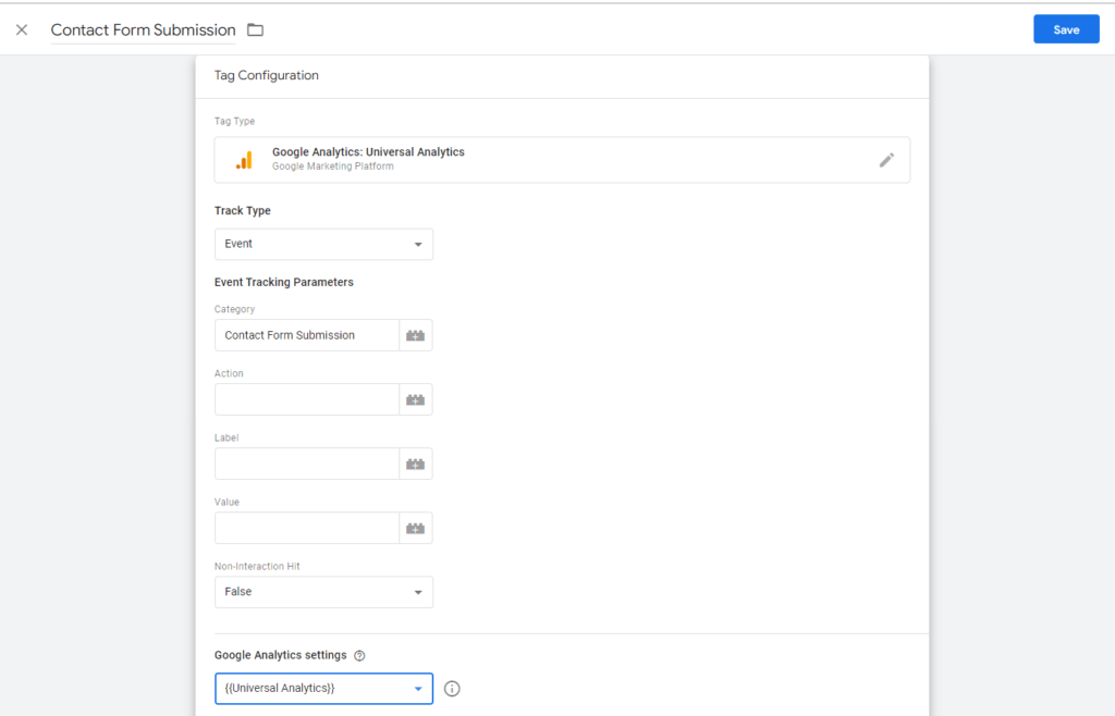 Setting up form submission tracking (step 3)