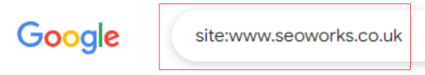 Example of site command on Google