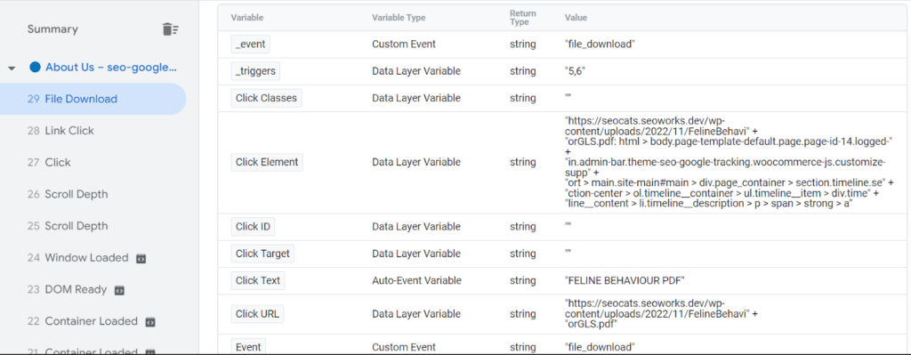 Tracking PDF downloads (step 2)