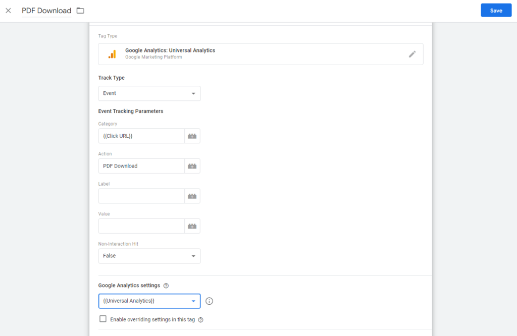 Tracking PDF downloads (step 3)
