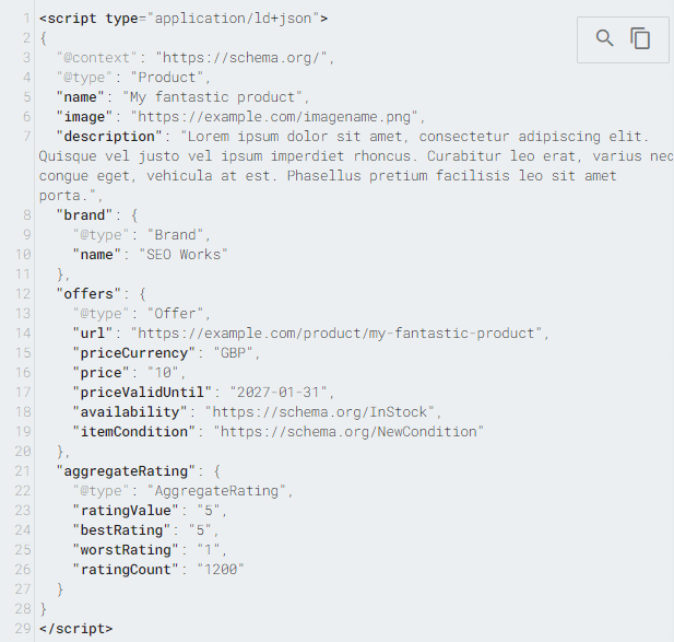 Implementing schema example