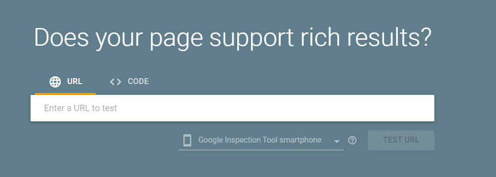 Rich results checker screenshot