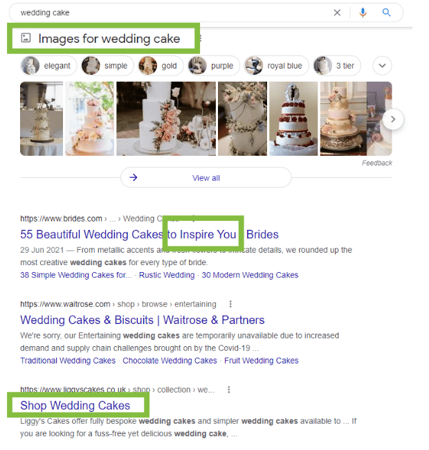 Wedding cakes search results