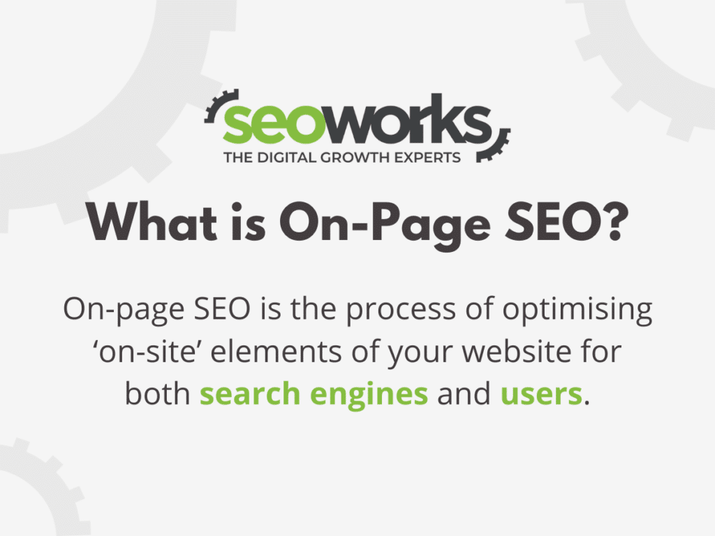 Definition of on-page SEO